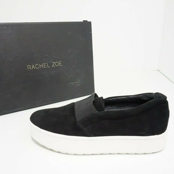 Rachel Zoe Black Suede Women's Platform Flats 8.5 - Picture 6 of 12